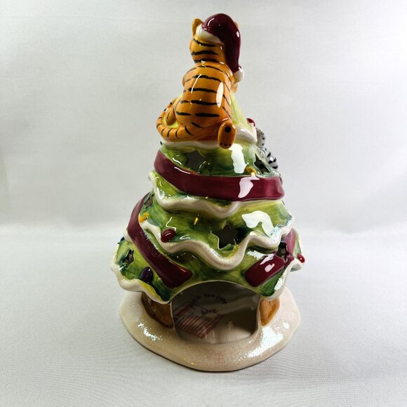 Blue Sky “The Kitty Tree” Christmas Whimsical Tealight Candle Holder Signed - Picture 4 of 11